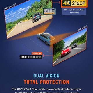 ROVE R2-4K DUAL Dash Cam Front and Rear (Copy)